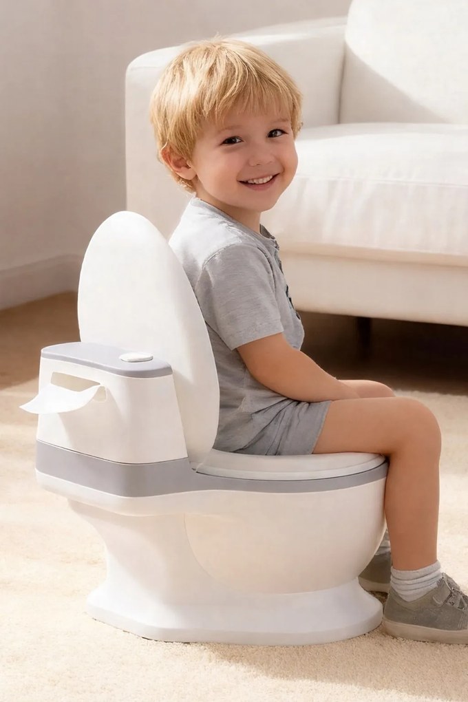 TRENDIE Detský interaktívny nočník sivý