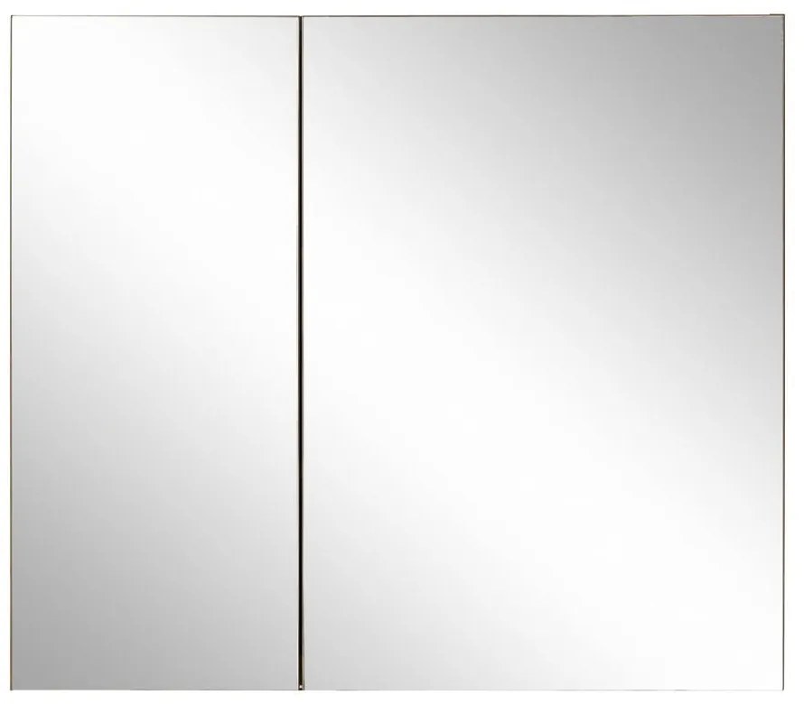 Závesná kúpeľňová skrinka so zrkadlom v dekore duba v prírodnej farbe 80x70 cm Wisla – Støraa