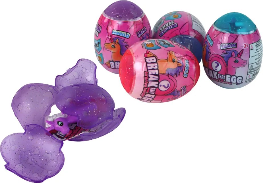 LEAN Toys Praskajúce vajíčko Glitter Unicorn Kresba farebná škrupina 12 ele.