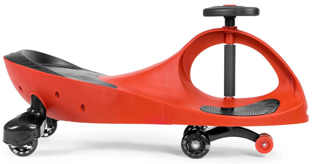 Detské odrážadlo Gravity s LED kolesami, červené, ECOTOYS