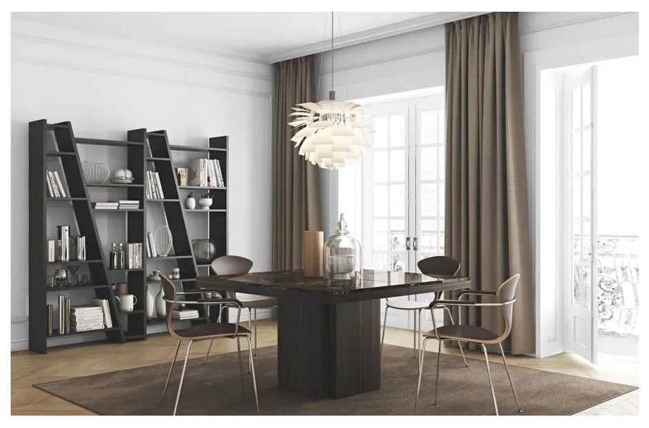 Matná čierna knižnica TemaHome Delta