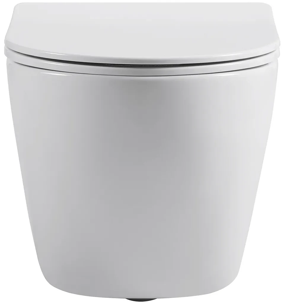 Cerano Cesso, závesná WC misa Vortex + UF sedátko - biela lesklá - 49x36 cm, CER-CER-476678
