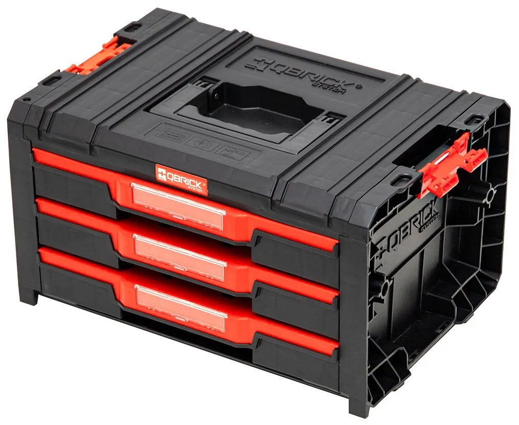 Kufrík na náradie Qbrick System PRO s 3 zásuvkami
