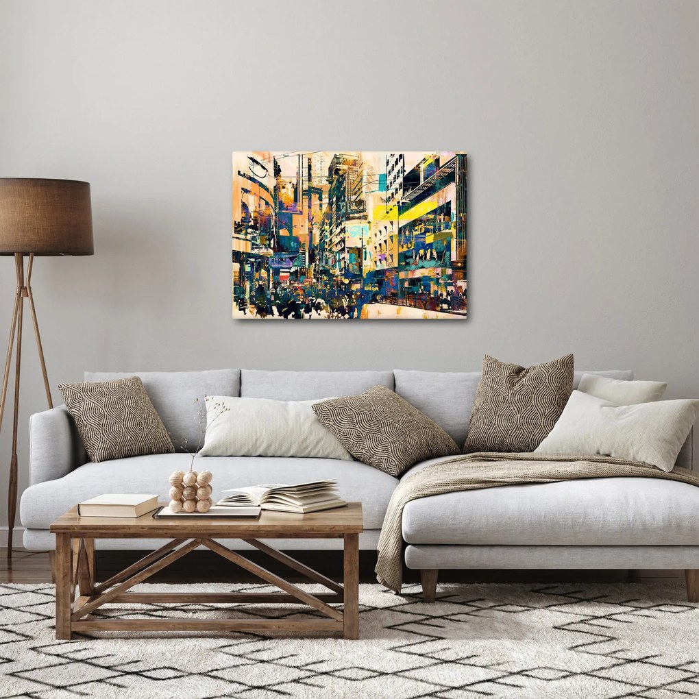 Obraz maľované abstrakcie (70x50 cm)