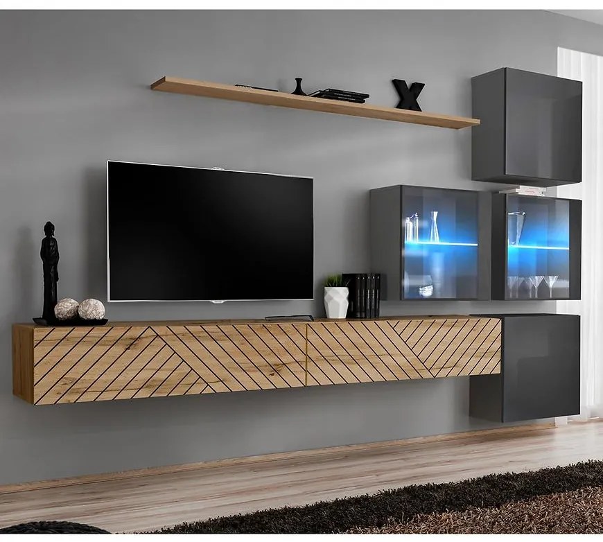 Obývacia Stena Switch XIX Line Wotan/Grafit