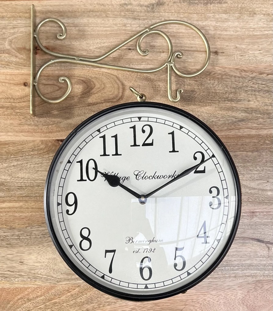 furniture-nabytek.cz - Obojstranné nástenné hodiny 25cm