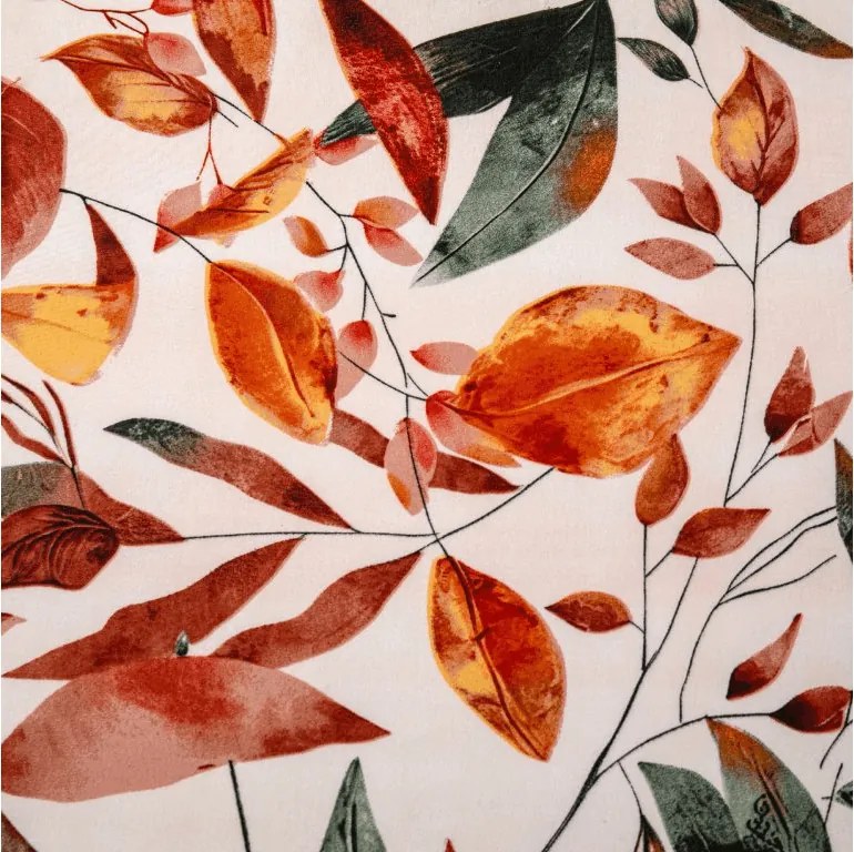 Napínacia obliečka z mikrovlákna AUTUMN LEAVES farebné 90x200 cm