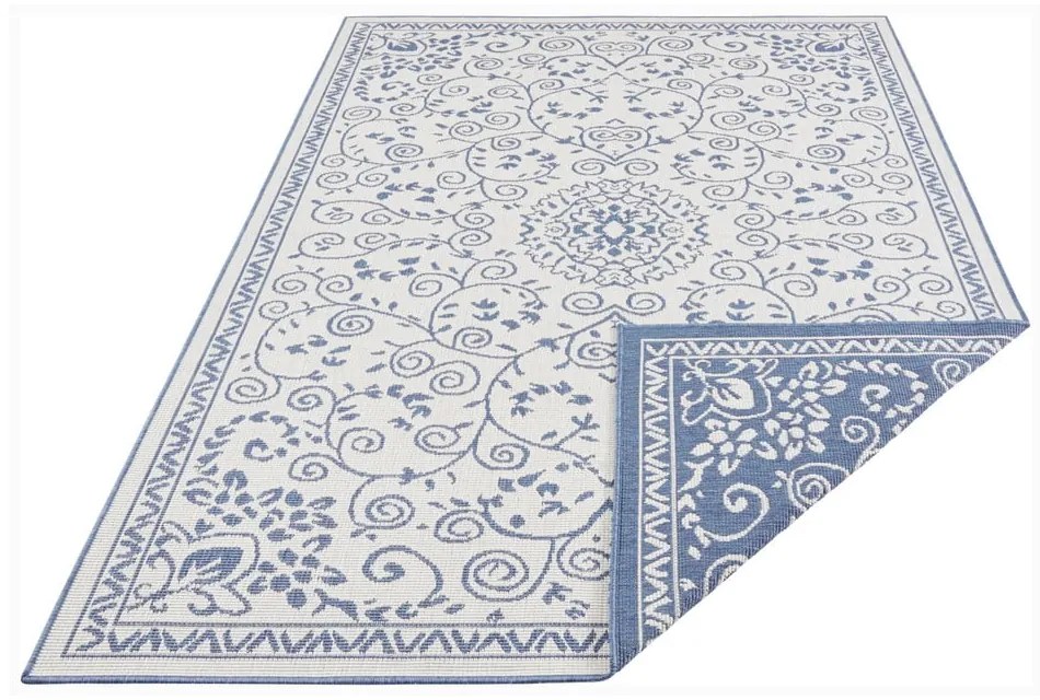 Modro-krémový vonkajší koberec NORTHRUGS Leyte, 200 x 290 cm