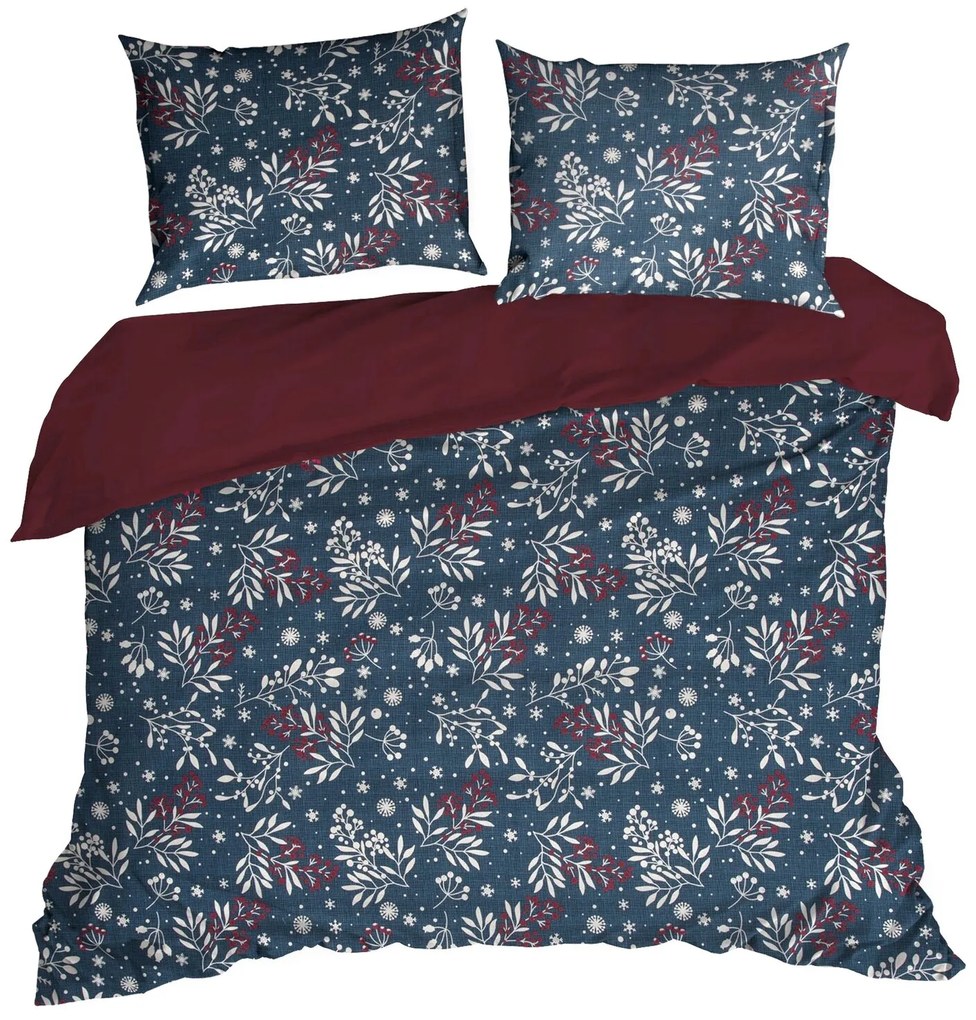 VIANOČNÉ RENFORCÉ OBLIEČKY KRISTY 200X220 CM, 2 KS 70X80 CM VZOROVANÉ