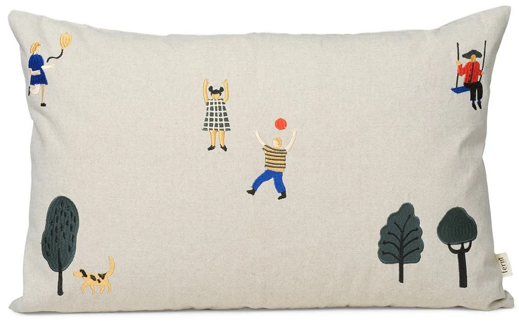 ferm LIVING Vankúš s výplňou The Park Natural 60x40 cm
