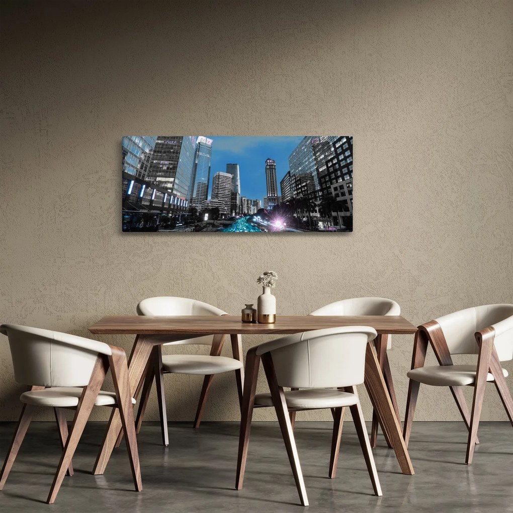 Obraz nočného mesta (120x50 cm)