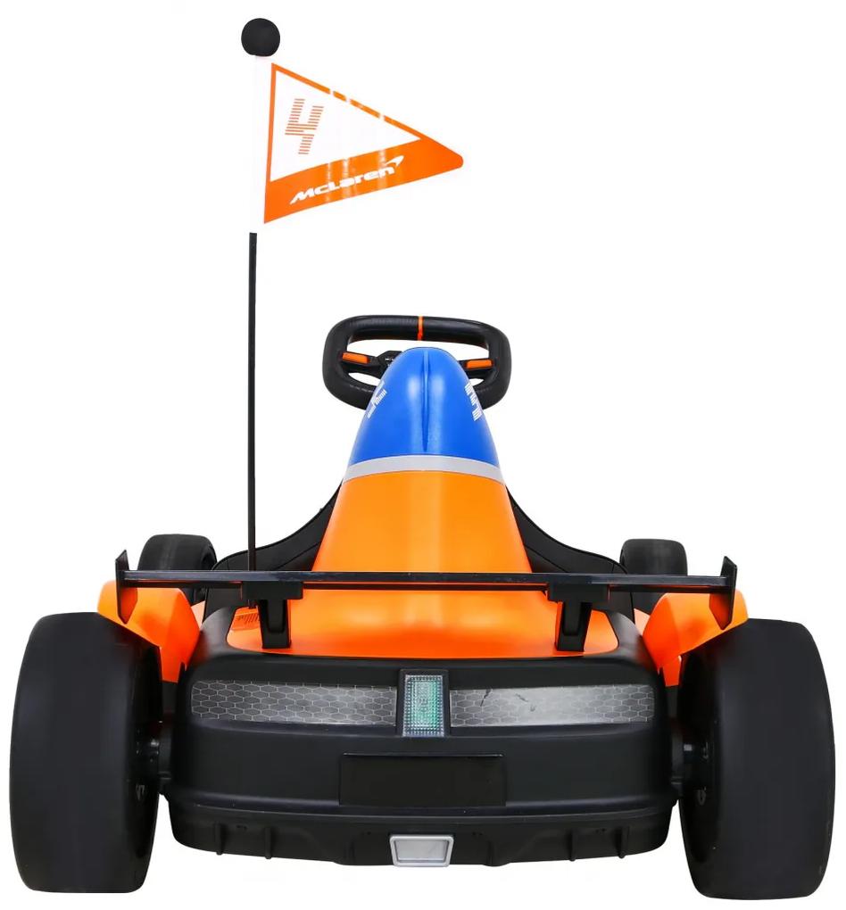 RAMIZ ELEKTRICKÉ AUTÍČKO - Go-kart McLaren Drift - oranžové - 2x150W MOTOR - 24V10Ah BATÉRIA  - 2023
