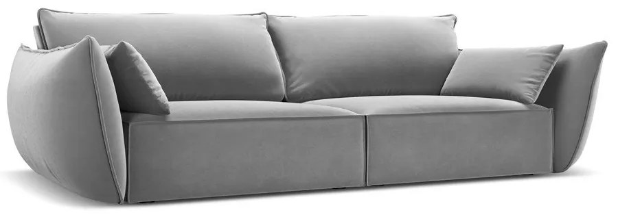 Svetlosivá zamatová pohovka 208 cm Vanda – Mazzini Sofas