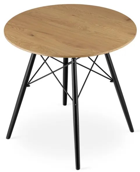 Okrúhly stôl TODI 80 cm dub