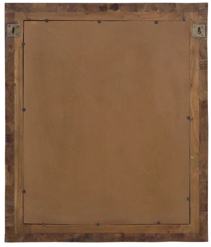 furniture-nabytek.cz - Masívne zrkadlo Abadi z akáciového a mangového dreva, lakované, hnedé – 75×63 cm