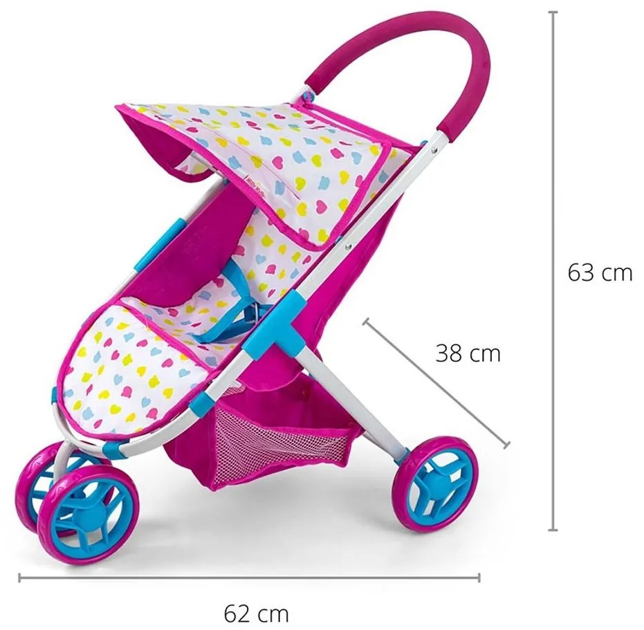 CreativeToys Detská bugina pre bábiky – Milly Mally Susie Candy