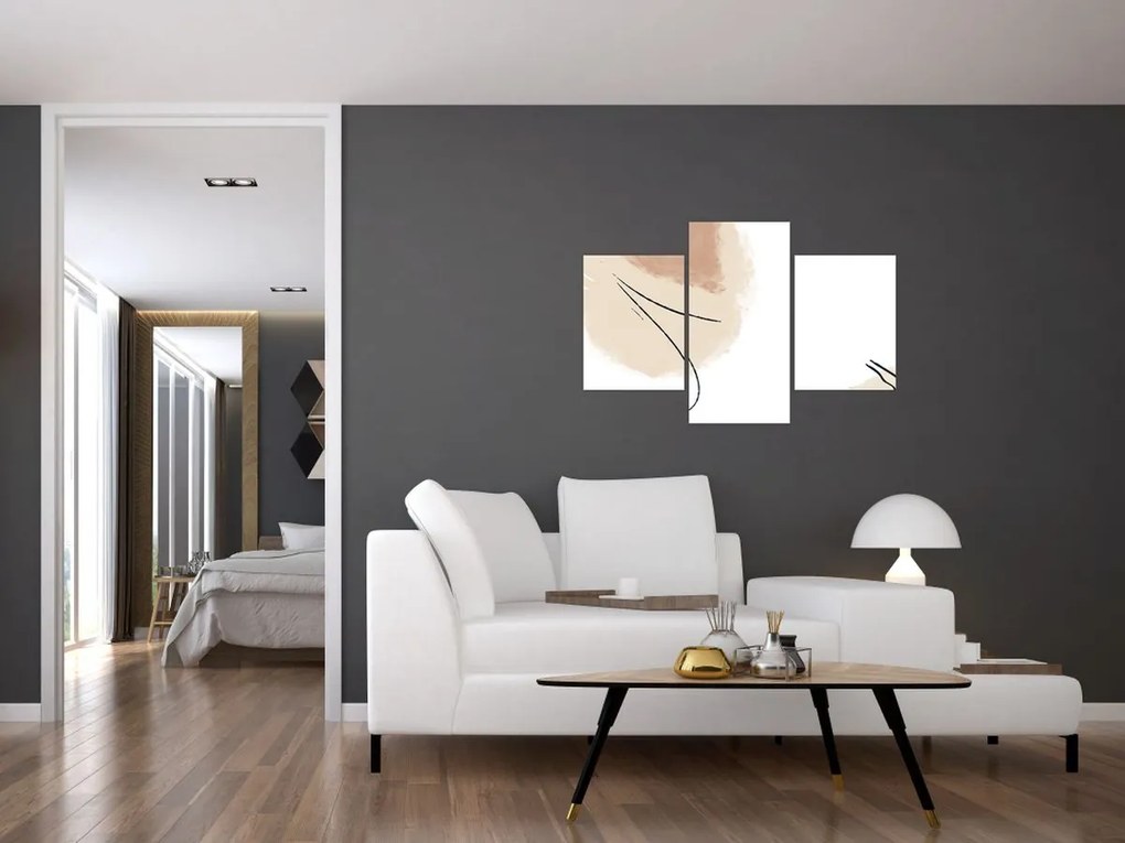 Obraz - Biela abstrakcia (90x60 cm)
