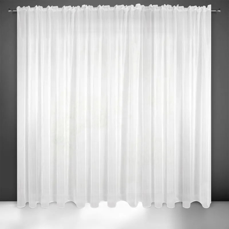 EUROFIRANY Klasický záves 400 cm x 300 cm biela 100 % polyester Rozmer varianty: 400 cm x 250 cm, Farba varianty: Biela