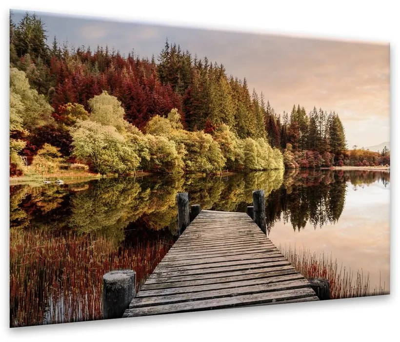 Sklenený obraz Styler Autumn Path, 80 x 120 cm