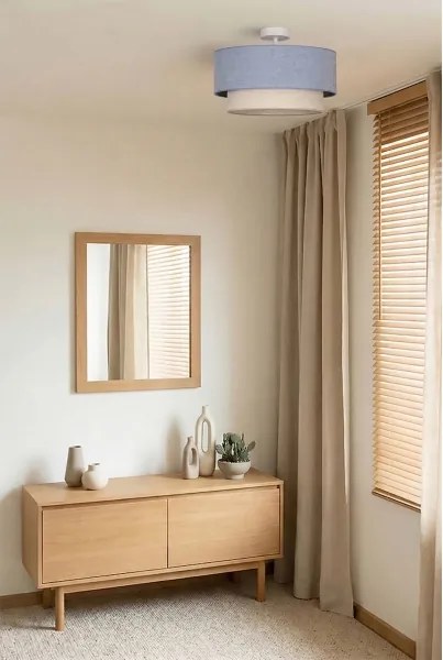 BRILAGI - LED prisadený luster BOHO ECO 1xE27/10W/230V priemer 40 cm modrá/krémová