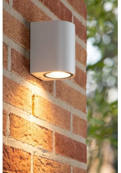 Lucide 69801/01/31 - Vonkajšie nástenné svietidlo ZARO 1xGU10/35W/230V IP44 biela