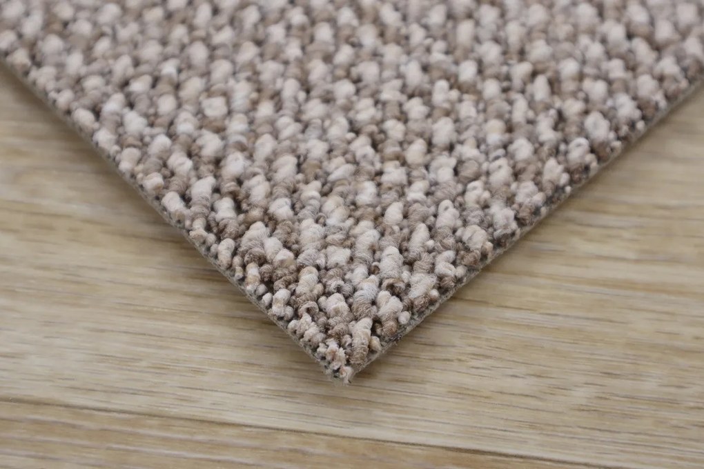 Spoltex, Metrážny koberec Texas 13 béžový, na mieru, šíře 4m, béžová, filc, chodba / predsieň