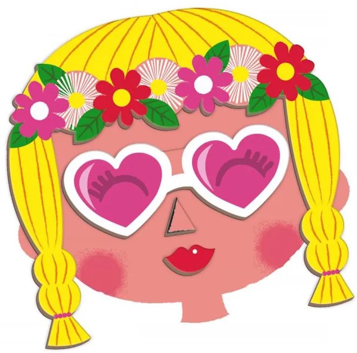 Magnetická kniha - skladačka Zábavné tváre - dievčatá