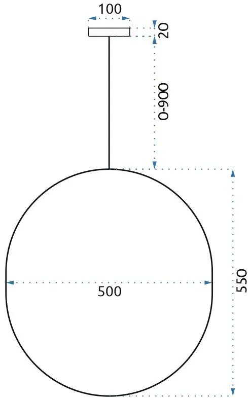 Toolight - LED závesné stropné svietidlo APP967-1CP, čierna, OSW-06110