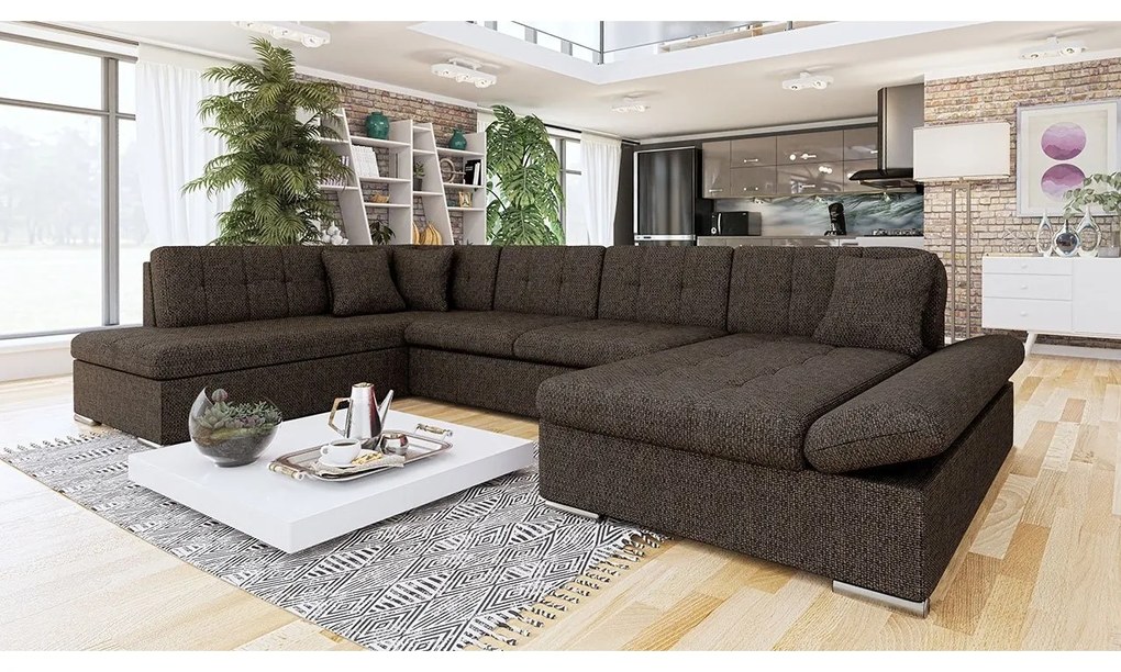 Rohová sedačka Genero, Dostupné poťahy: Utario velvet 2951 + Utario velvet 2951 + Senegal 823, Strana: Ľavá - U
