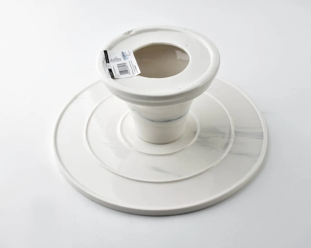Porcelánový podnos LOUISE GREY Patera 25 cm biely