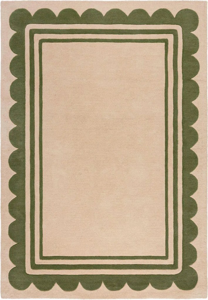 XXXLutz RUČNE TKANÝ KOBEREC, 160/230 cm zelená, béžová Flair Rugs - Online Only bytové doplnky - 003165017002