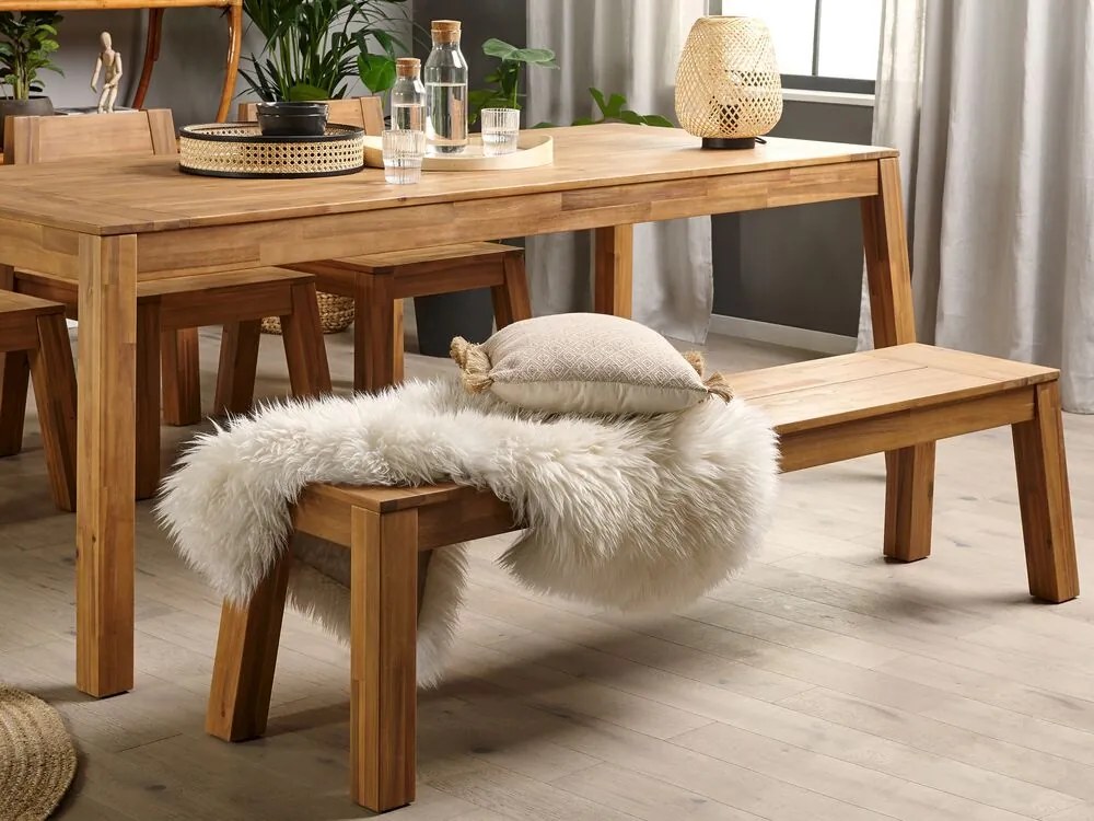 Set záhradného nábytku LIVIGNO (svetlé drevo) (s lavicami) (pre 6 osôb). Vlastná spoľahlivá doprava až k Vám domov. 1026905