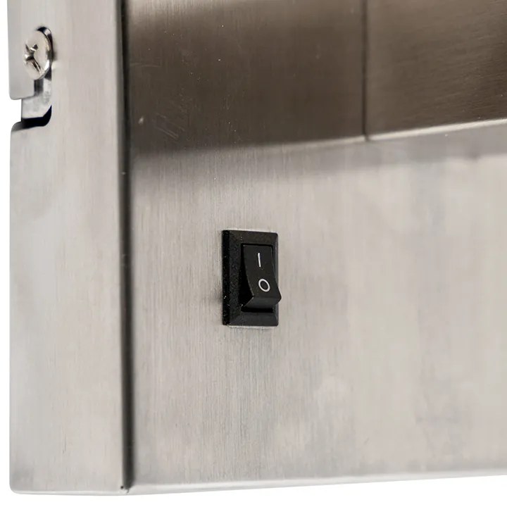 Inteligentná nástenná lampa oceľ s tienidlom krémovo bielej farby vrátane Wifi P45 - Bergamo