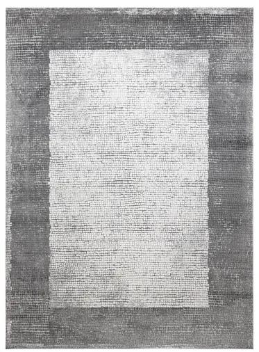 Moderný koberec NOBLE  9730 65 vzor rámu vintage,  krémovo/ sivý