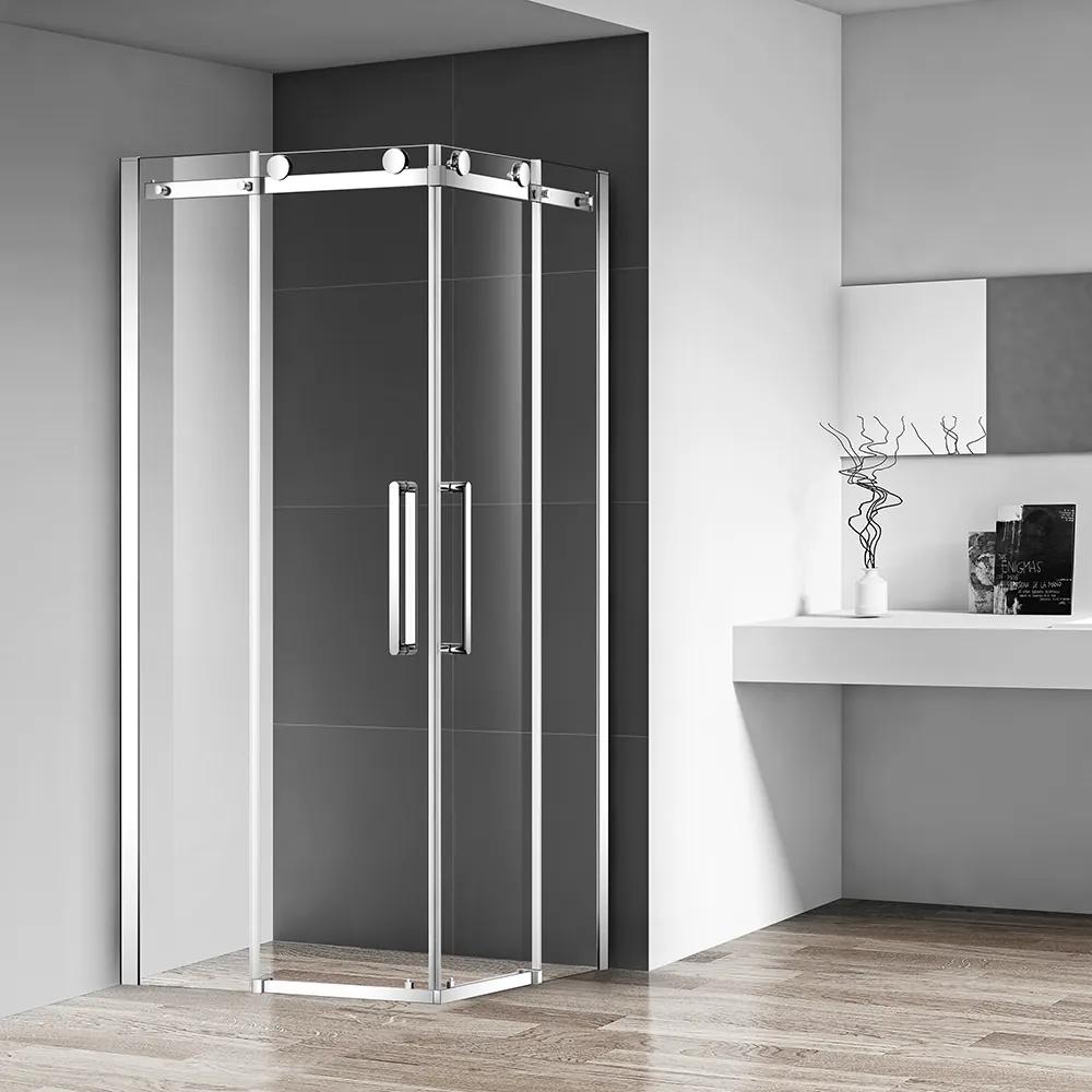 Štvorcový sprchovací kút OBZS2 s posuvnými dverami 90x90 cm 90 cm 90 cm