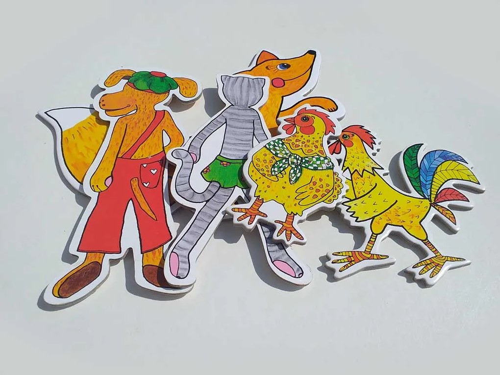 MARIONETINO – Zvieratká a líška – bábky 5 ks