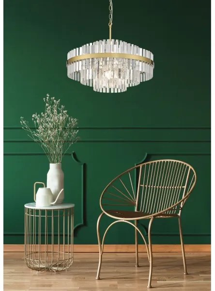 Zuma Line P0567-12A-2GAC - Luster na reťazi CONSTANTINOPLE 12xG9/28W/230V zlatá