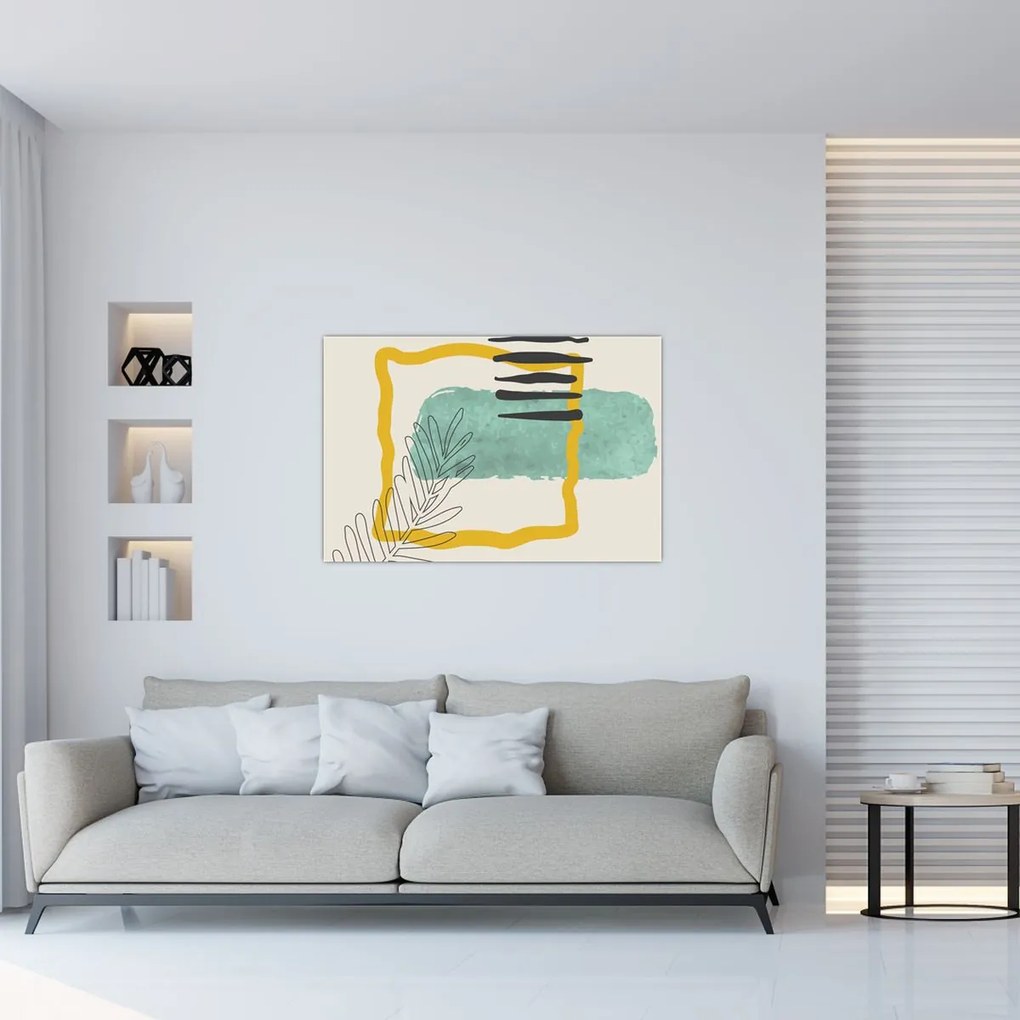 Obraz - Abstraktné listy N⁰2 (90x60 cm)