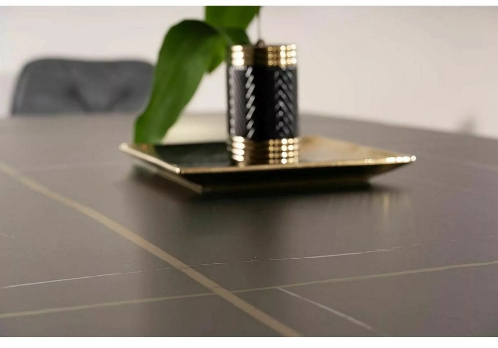 Rozkladací jedálenský stôl Infinity 160/240 cm čierny mat