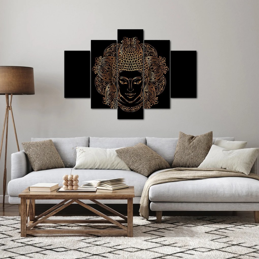 Obraz zlatého Budhu (150x105 cm)