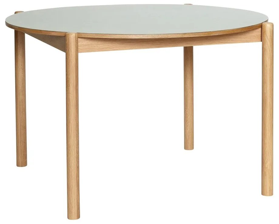 Okrúhly jedálenský stôl z dubového dreva ø 115 cm Oblique – Hübsch