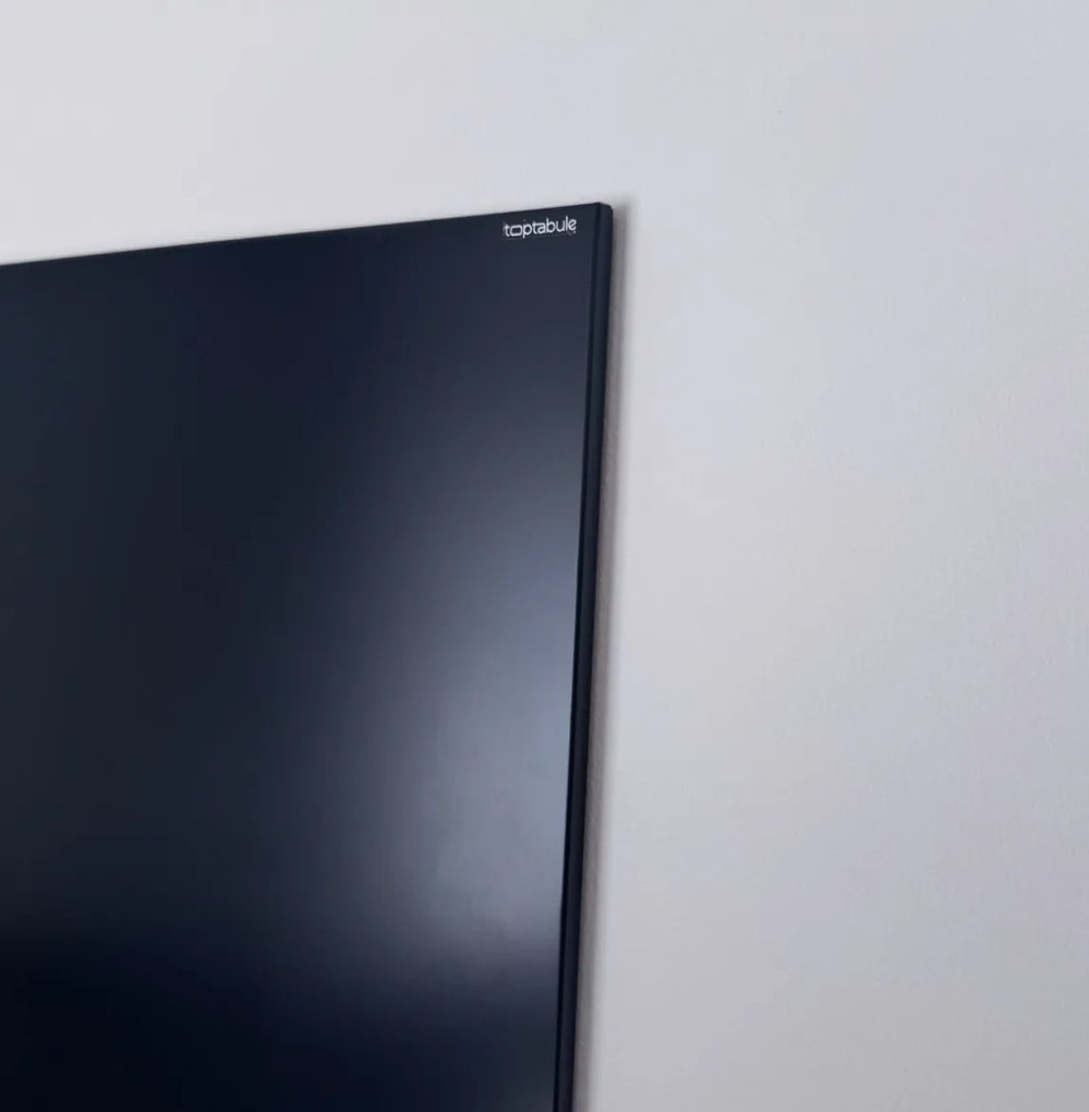 Toptabule.sk Bezrámová tabuľa na magnetky ČIERNA 100x40 cm