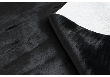 Sammer Čierny koberec shaggy v rôznych rozmeroch C319 50 x 80 cm