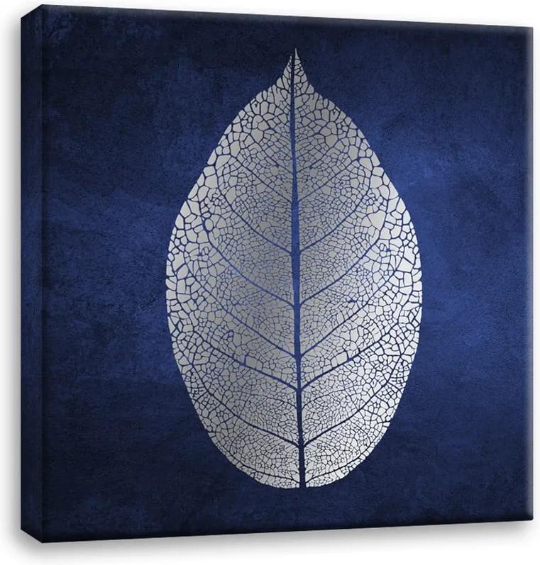 Obraz Styler Canvas Silver Uno White Leaf, 60 × 60 cm