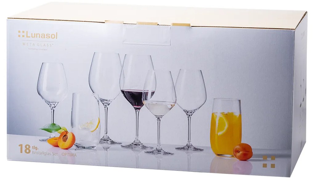 Štartovací set pohárov do domácnosti 18 ks – Optima Glas Lunasol - 322683