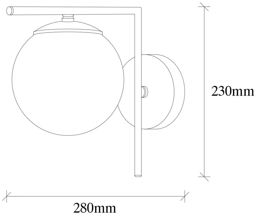 Nástenná lampa Starožitná I zlatá