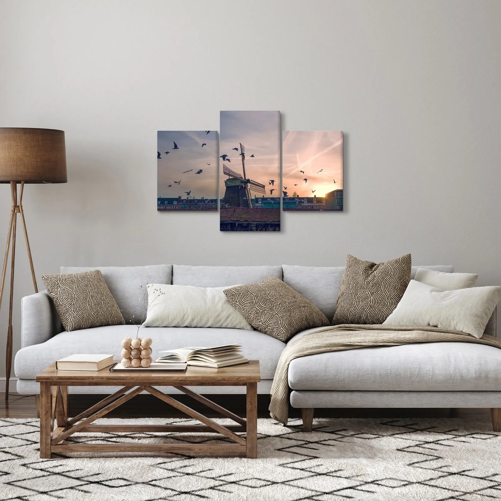 Obraz veterného mlyna (90x60 cm)