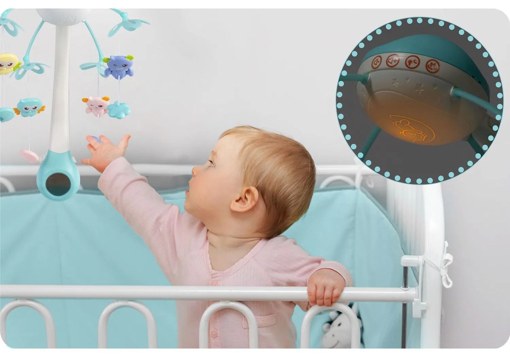 Ricokids Detský kolotoč s projektorom RK-813 modrý