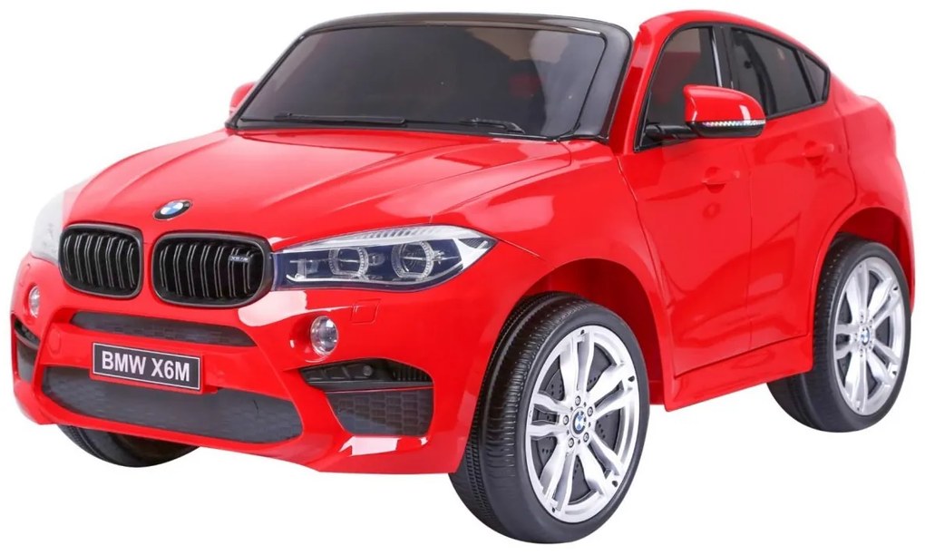 RAMIZ ELEKTRICKÉ AUTÍČKO BMW X6 - DVOJMIESTNE - ČERVENÉ - 2 x 12V / 120W / 20000RPM - 12V/10 Ah - 2023