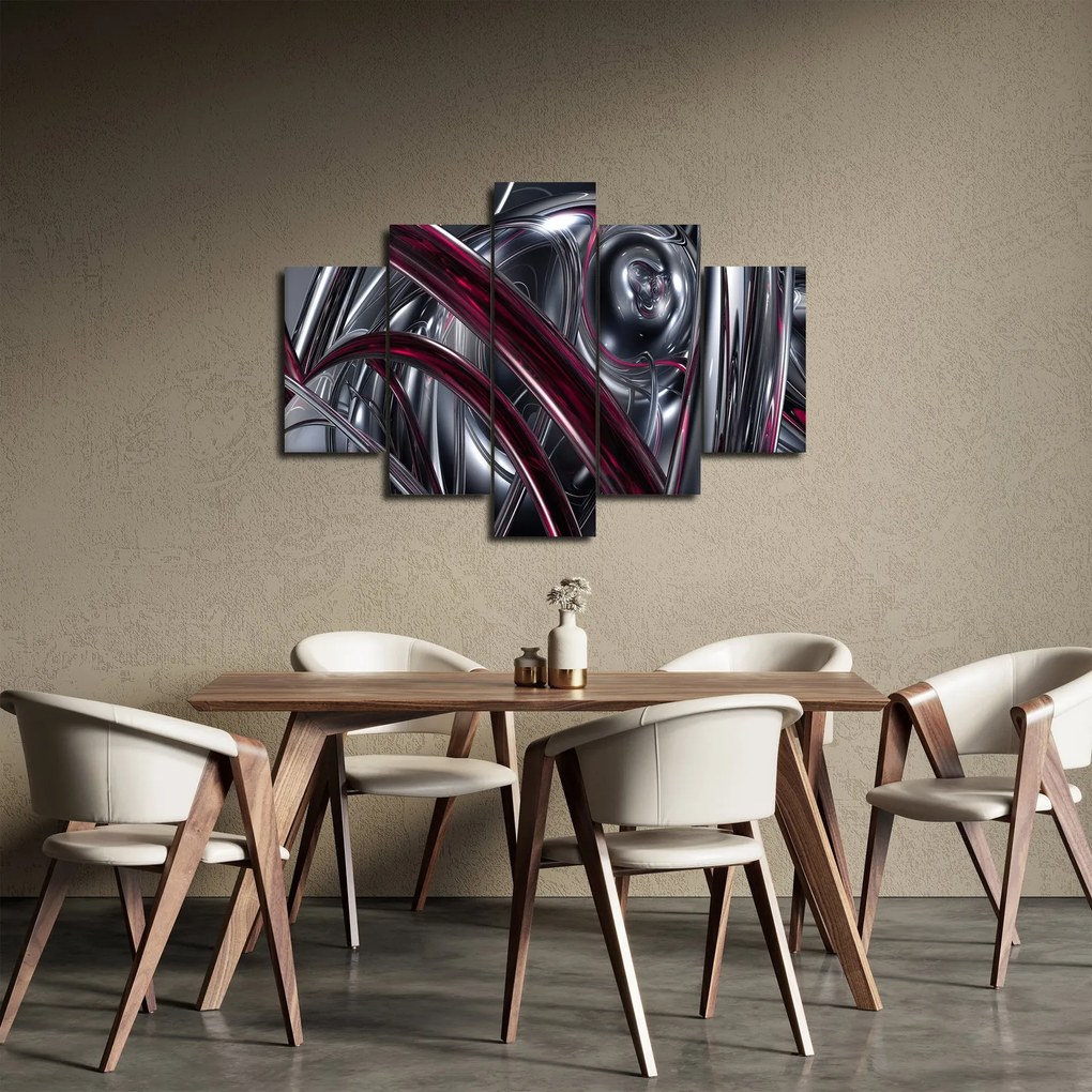 Obraz sivej abstrakcie (150x105 cm)